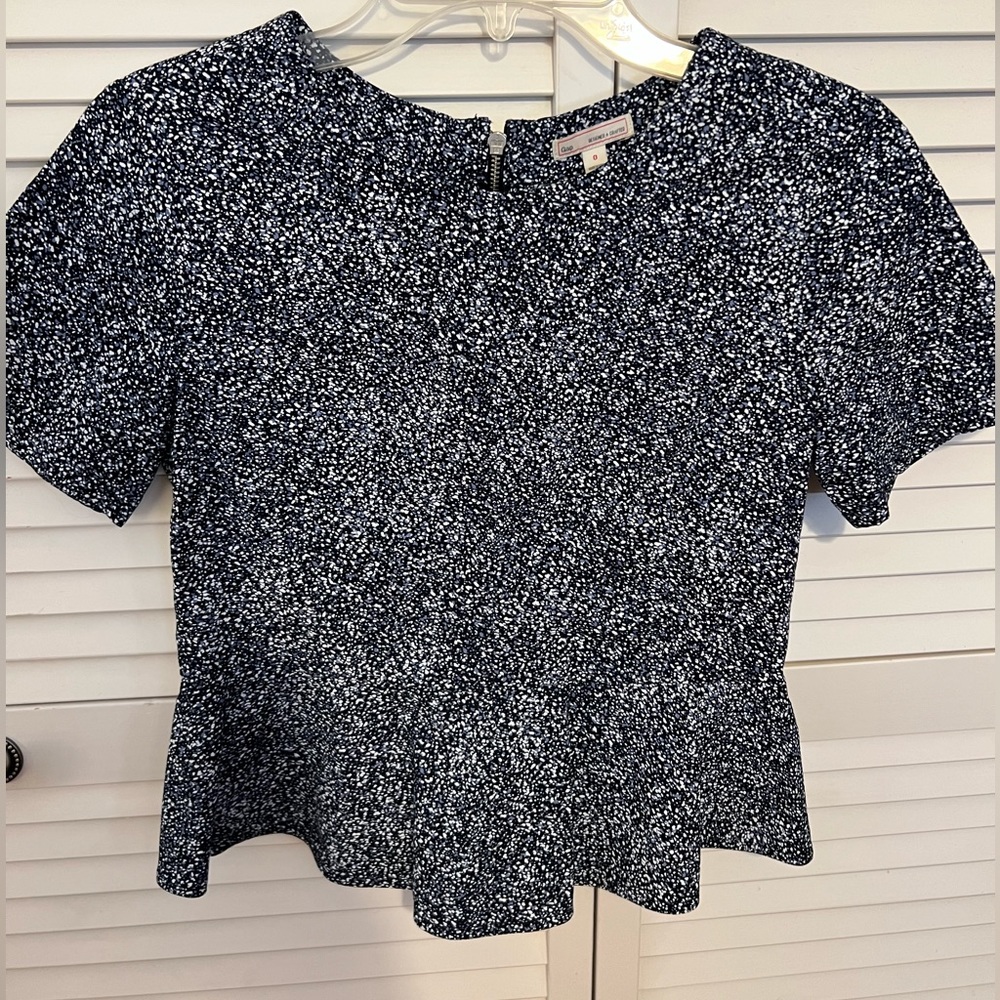 Gap cotton peplum top, size 0